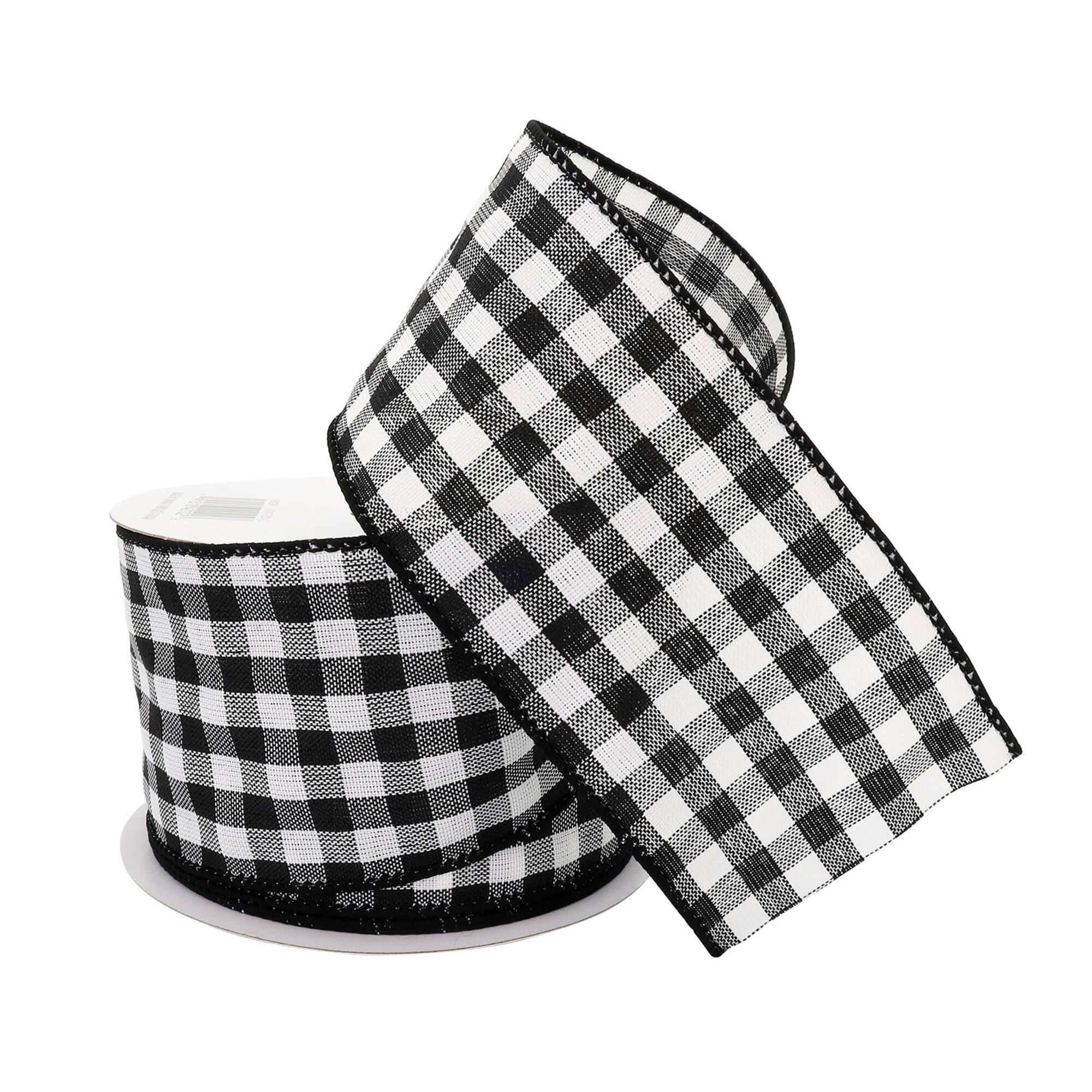 2.5" x 25ft. Wired Gingham Ribbon by Celebrate It